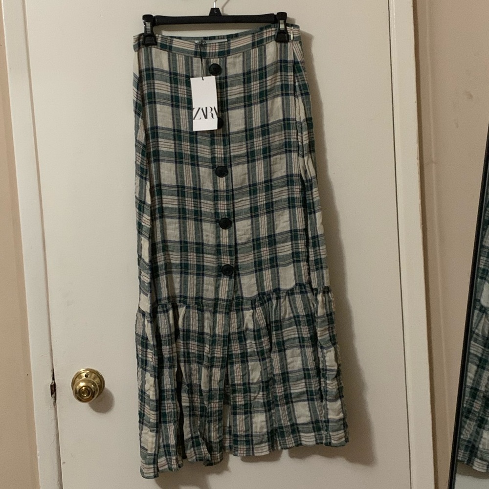 Long plaid skirt